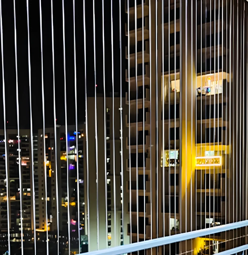 Invisible grill installation in Kolkata for modern apartment balcony safety