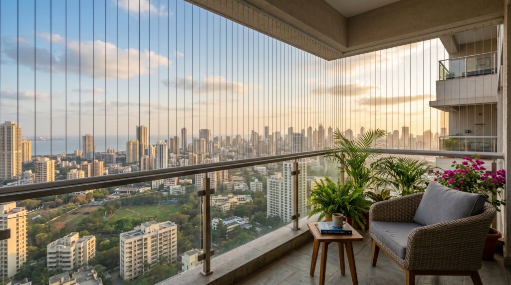 Invisible Grill Installation in Kolkata | Modern Balcony Safety